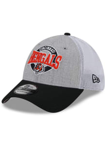New Era Cincinnati Bengals Mens Grey Heather 3T 39THIRTY Flex Hat