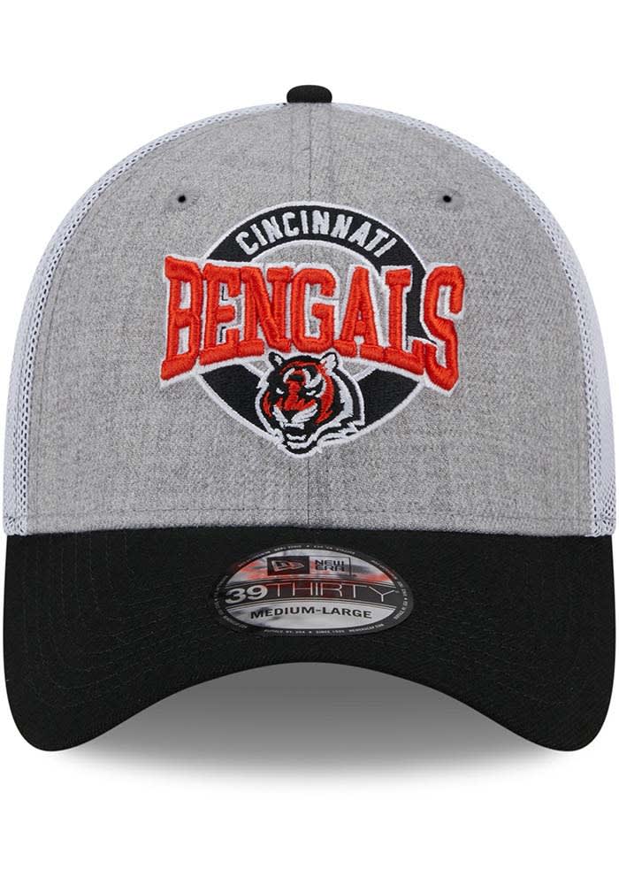 New Era Cincinnati Bengals Mens Grey Heather 3T 39THIRTY Flex Hat