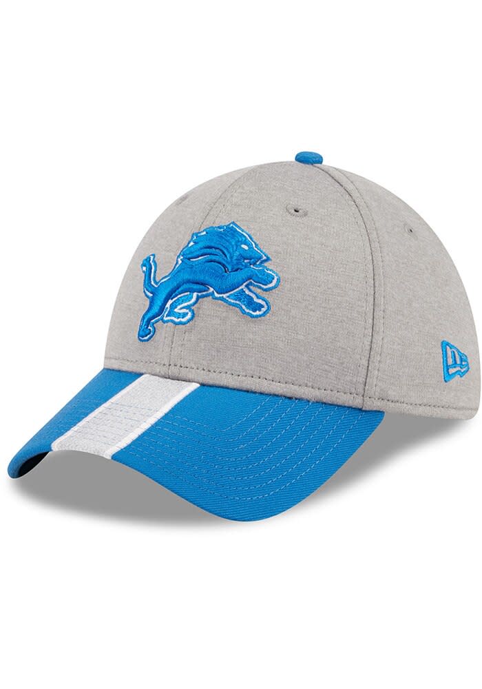 Detroit Lions Visor Stripe 39THIRTY Grey New Era Flex Hat