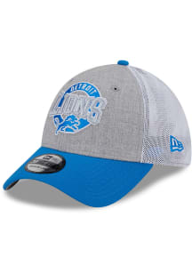 New Era Detroit Lions Mens Grey Heather 3T 39THIRTY Flex Hat