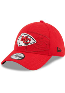 New Era Kansas City Chiefs Mens Red Tonal Hit 39THIRTY Flex Hat