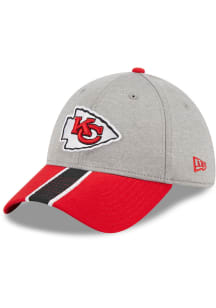 New Era Kansas City Chiefs Mens Black Visor Stripe 39THIRTY Flex Hat