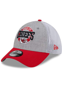 New Era Kansas City Chiefs Mens Grey Heather 3T 39THIRTY Flex Hat