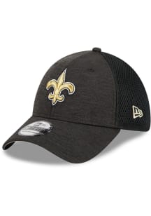 New Era New Orleans Saints Mens Black 2T Retro Basic 39THIRTY Flex Hat