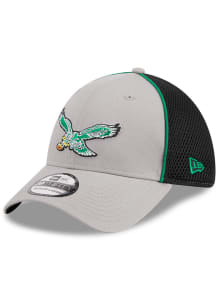 New Era Philadelphia Eagles Mens Kelly Green 2T Retro Basic 39THIRTY Flex Hat