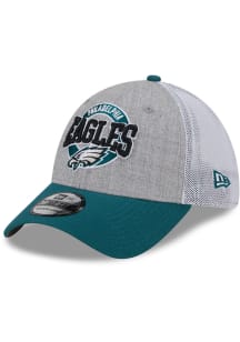 New Era Philadelphia Eagles Mens Grey Heather 3T 39THIRTY Flex Hat