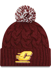 New Era Central Michigan Chippewas Maroon Cozy Cable Knit Womens Knit Hat