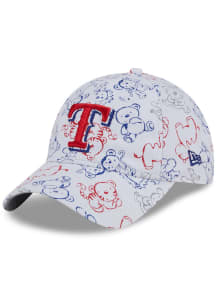 New Era Texas Rangers White Lil Zoo JR tod 9TWENTY Adjustable Toddler Hat