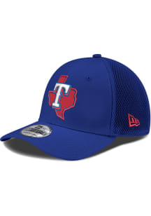 New Era Texas Rangers Mens Blue Alt Logo Neo 39THIRTY Flex Hat