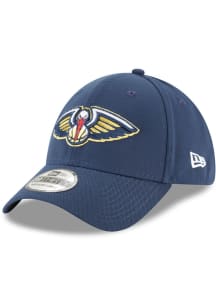 New Era New Orleans Pelicans Mens Navy Blue Primary Logo Team Classic 39THIRTY Flex Hat