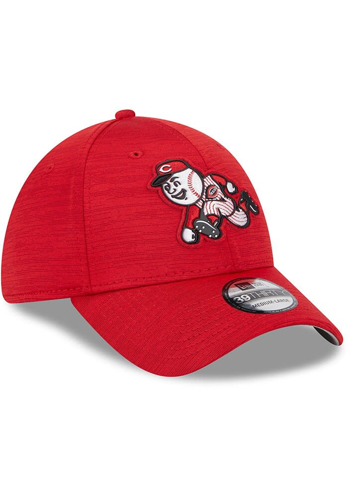 New Era Cincinnati Reds Mens Red 2023 Clubhouse 39THIRTY Flex Hat