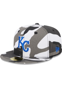 New Era Kansas City Royals Mens White Camo 59FIFTY Fitted Hat