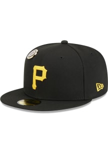 New Era Pittsburgh Pirates Mens Black Pin 59FIFTY Fitted Hat