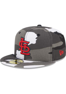 New Era St Louis Cardinals Mens White Camo 59FIFTY Fitted Hat