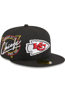 New Era Kansas City Chiefs Mens Black Neon 59FIFTY Fitted Hat