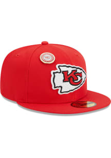 New Era Kansas City Chiefs Mens Red Pin 59FIFTY Fitted Hat