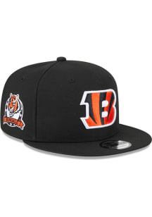 New Era Cincinnati Bengals Black 2 Patch 9FIFTY Mens Snapback Hat