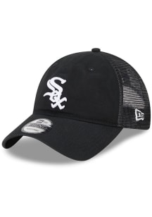 New Era Chicago White Sox Distinct Trucker 9TWENTY Adjustable Hat - Black