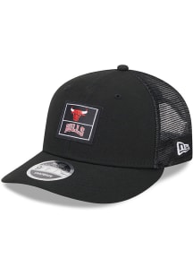 New Era Chicago Bulls Labeled Trucker LP9FIFTY Adjustable Hat - Black