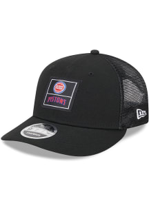 New Era Detroit Pistons Labeled Trucker LP9FIFTY Adjustable Hat - Black