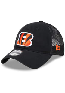 New Era Cincinnati Bengals Distinct Trucker 9TWENTY Adjustable Hat - Black