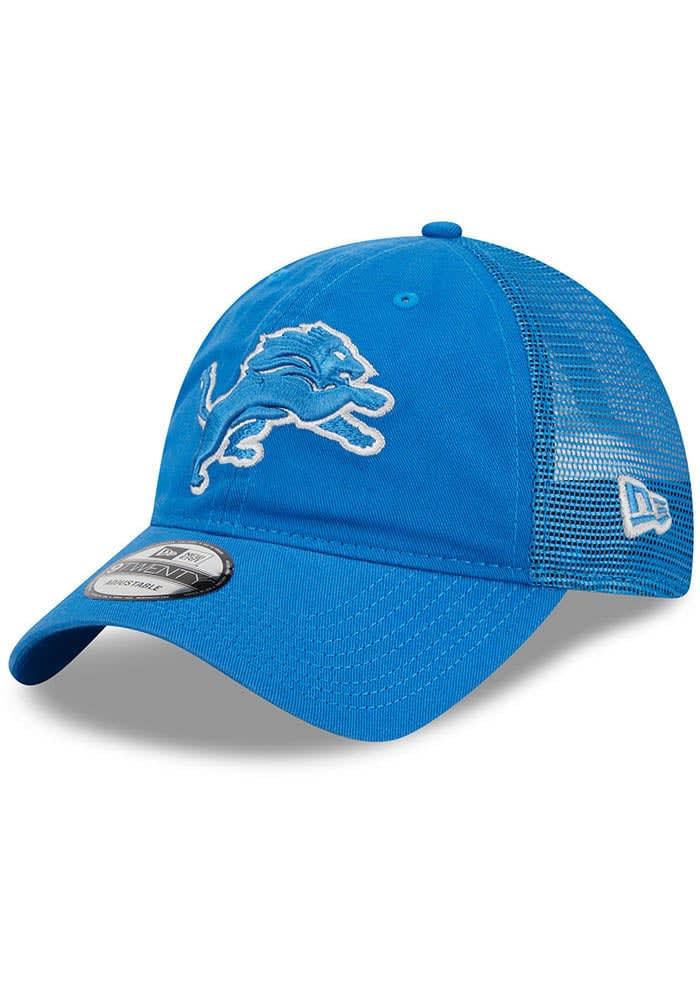 New Era Detroit Lions Distinct Trucker 9TWENTY Adjustable Hat - Blue