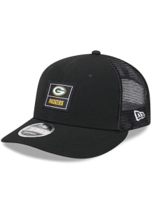 New Era Green Bay Packers Labeled Trucker LP9FIFTY Adjustable Hat - Black