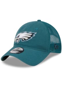 New Era Philadelphia Eagles Distinct Trucker 9TWENTY Adjustable Hat - Midnight Green