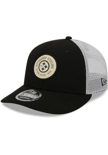 New Era Pittsburgh Steelers Retro Circle Trucker LP9FIFTY Adjustable Hat - Black