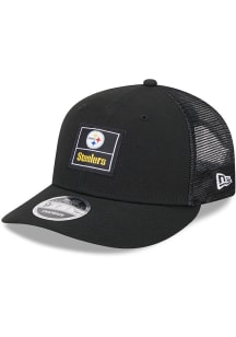 New Era Pittsburgh Steelers Labeled Trucker LP9FIFTY Adjustable Hat - Black