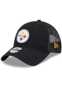 New Era Pittsburgh Steelers Distinct Trucker 9TWENTY Adjustable Hat - Black