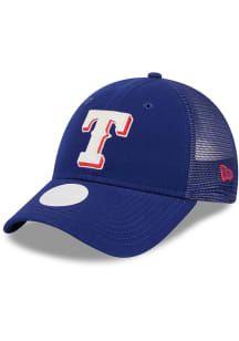 New Era Texas Rangers Blue JR Logo Sparkle 9FORTY Adjustable Toddler Hat
