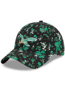 New Era Philadelphia Eagles Black JR Retro Bouquet 9TWENTY Adjustable Toddler Hat