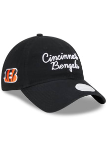New Era Cincinnati Bengals Black Script 9TWENTY Womens Adjustable Hat