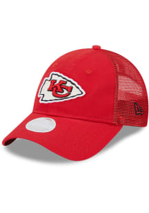 New Era Kansas City Chiefs Red Logo Sparkle 9FORTY Womens Adjustable Hat