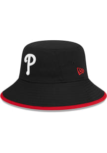 New Era Philadelphia Phillies Black Basic Mens Bucket Hat