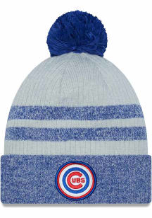 New Era Chicago Cubs Red Patch Cuff Pom Mens Knit Hat