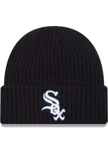 New Era Chicago White Sox Black Prime Cuff Mens Knit Hat