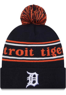 New Era Detroit Tigers Navy Blue Marquee Knit Mens Knit Hat