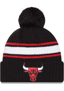 New Era Chicago Bulls Black Fold Cuff Pom Mens Knit Hat