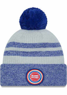 New Era Detroit Pistons Red Patch Cuff Pom Mens Knit Hat