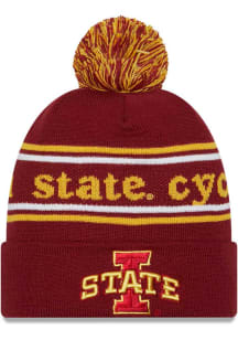 New Era Iowa State Cyclones Cardinal Marquee Knit Mens Knit Hat