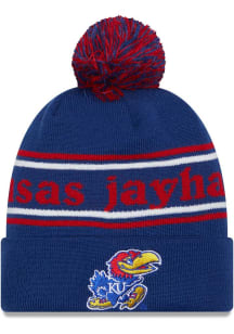 New Era Kansas Jayhawks Blue Marquee Knit Mens Knit Hat