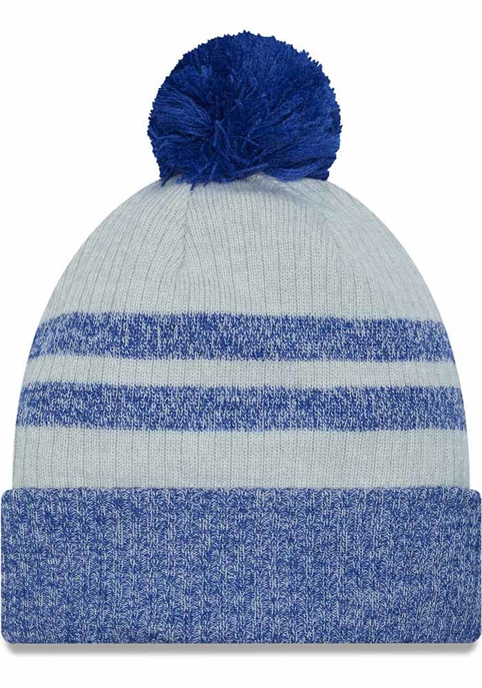 New Era Kentucky Wildcats Grey Patch Cuff Pom Mens Knit Hat