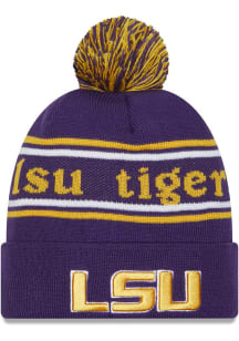 New Era LSU Tigers Purple Marquee Knit Mens Knit Hat