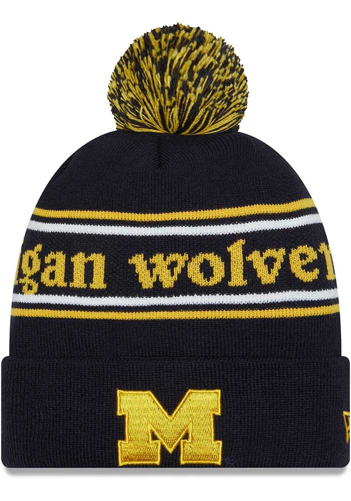 Michigan Wolverines New Era NAVY Marquee Knit Knit Hat