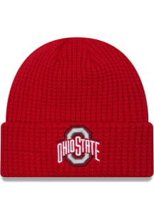 New Era Ohio State Buckeyes Red Prime Cuff Mens Knit Hat