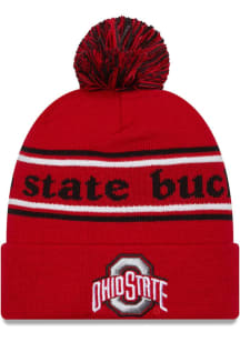 New Era Ohio State Buckeyes Red Marquee Knit Mens Knit Hat