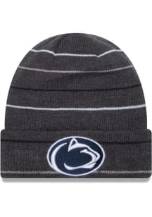 New Era Penn State Nittany Lions White Rowed Cuff Mens Knit Hat
