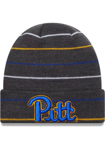 New Era Pitt Panthers Gold Rowed Cuff Mens Knit Hat